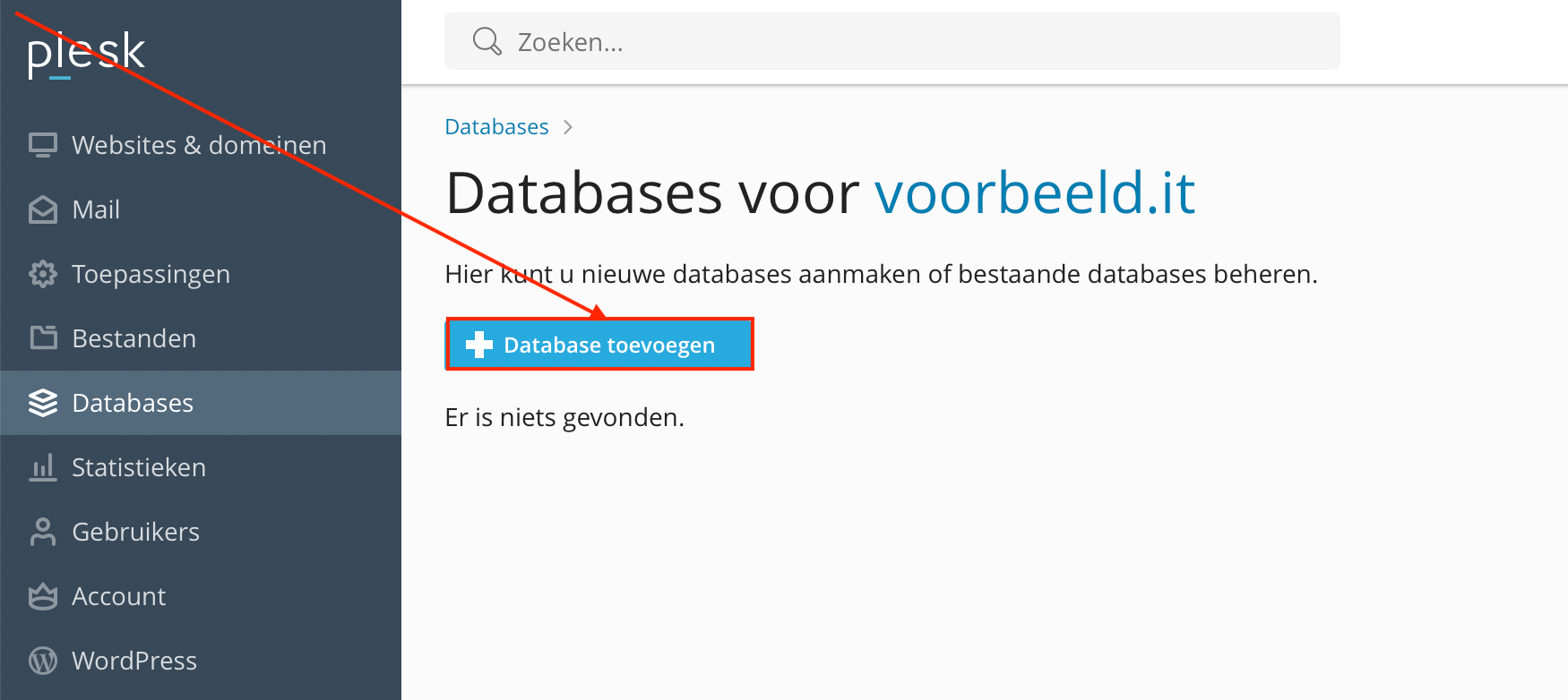 Database toevoegen